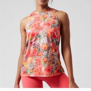 Athleta Refined Zephyr Tank Top Women's Size S Renewed Bloom Spring Pink Yoga